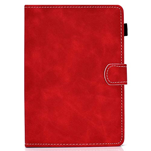 JIan Ying Schutzhülle für Samsung Galaxy Tab S6 Lite SM-P610 P615 Muster Leichte Schutzhülle Rot Rindsleder