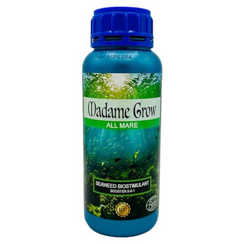 Madame Grow - Natürlicher Grünpflanzendünger - Nährstoffbooster - Flüssigdünger auf Basis von einzelligen Süßwasseralgen - Schützt vor phänologischen Stress - Booster 0-0-1 - All Mare Format 500 ml