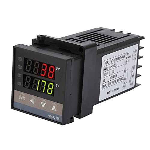 Temperaturregler AC110V-240V 0~1300 Grad Alarm REX-C100 Digitales LED-PID-Temperaturreglerthermostat-Kit
