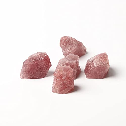 LIJUCAI 100 g Raue Rose Erdbeere Natursteine ​​Kristallquarz Mineral Probe Rock Aquarium Decor Ornament, China