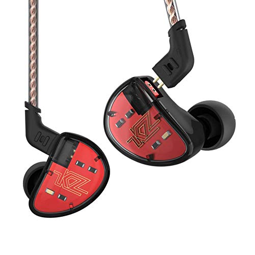 KZ AS10 IEM 5 Balanced Armature Driver Kopfhörer, Stereo HiFi KZ In-Ear Monitor Kopfhörer Musiker Headset mit abnehmbarem 2-poligem Kabel