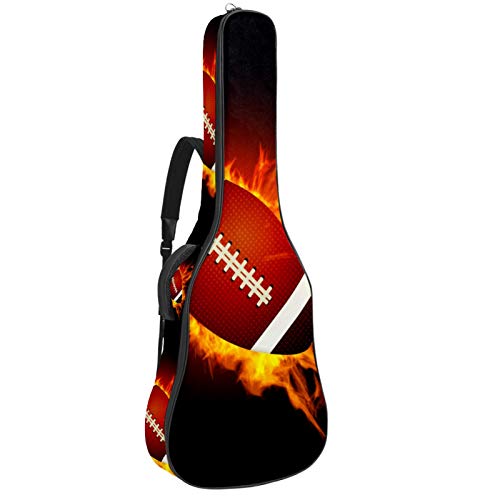 Gitarrentasche American Football Feuer Gig Bag Für Akustische Klassische Elektrische 40 41 Zoll Gitarre Tasche wasserdichte Guitar Bag