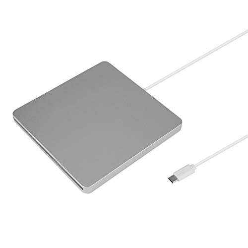 Typ-C Externes DVD-Laufwerk, Typ C CD/DVD-Brenner Leiser EIN-Knopf-Brennschlitz in externem Brenner Laden für Mac OSX Win98 SE/ME / 2000 / XP Win7 und Win8 / Win10, Plug & Play