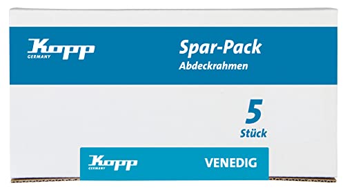 Kopp Venedig Platin Profipack mit 5 Abdeckrahmen 2-Fach, 400243016