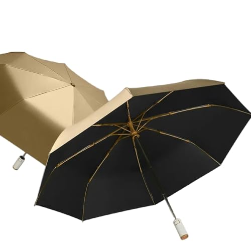 XYMJT Regenschirm Herren- Und Frauen Dreifach Gefaltete Regenschirme Kleiner Frischer Einfacher Plastikwinddichte Automatische Regenausrüstung Haushalt-c