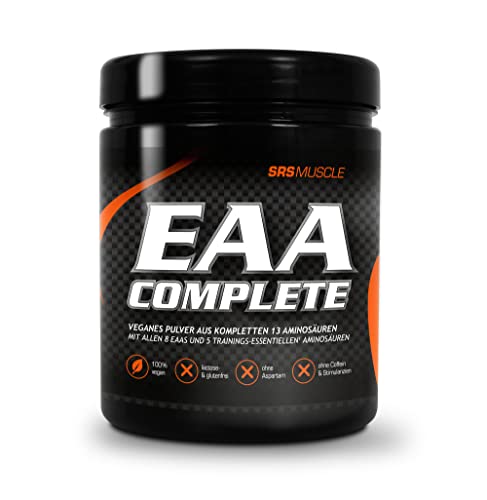 SRS Muscle - EAA Complete Wassermelone | 8+5 Aminosäuren Komplett-Matrix | inkl. aller trainings-essentiellen Aminosäuren (TEAAs) für intensive Betätigung | vegan | deutsche Premiumqualität