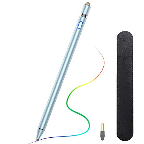 TiMOVO Stylus Stift Kompatibel mit iPad Pro 2021,iPad Pro 11/12,9''(2018-2021),iPad 6/7/8th Generation,iPad Air 4/3,iPad Mini 5,2 in 1 Touchscreen Eingabestift Wiederaufladbar Touchstift, Himmelblau