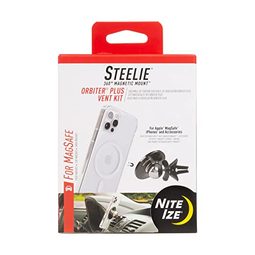 Nite Ize Steelie Orbiter Plus Vent Kit, kompatibel mit MagSafe Kfz-Halterung für iPhone 12, 13, Pro Max, Mini