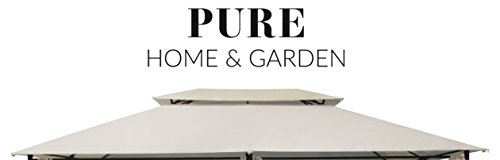 Pure Home & Garden Ersatzdach für Pavillon Elisa Natur, ca. 300 x 600 cm, wasserabweisend mit UV-Schutz 40 Plus