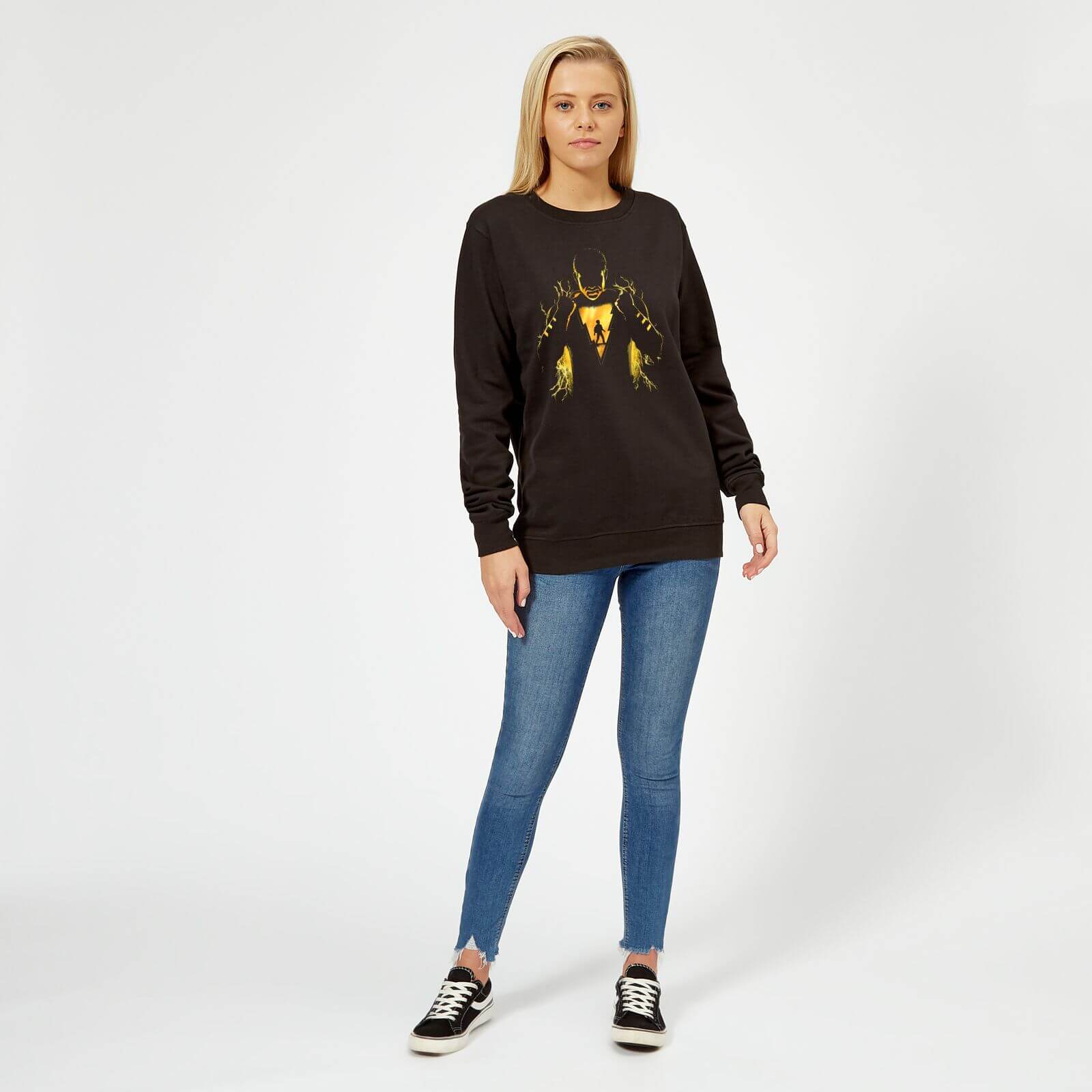 Shazam Lightning Silhouette Women's Sweatshirt - Black - S - Schwarz 3