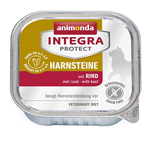 animonda Integra Protect Harnsteine, Spezial-Katzenfutter, Nassfutter zur Vorbeugung eines Harnweginfekts, mit Rind , 16 x 100 g