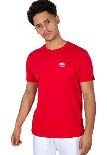 ALPHA INDUSTRIES Herren T-Shirt Backprint Speed red (M)