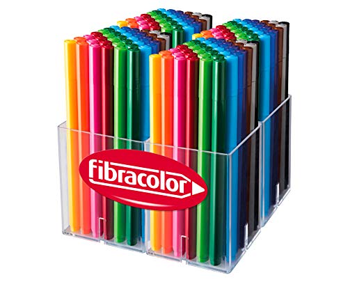 Fibracolor Colorito Delta 3 Multistifte, 192 Filzstifte, dreieckig, feine Spitze, 3 mm, superwaschbar