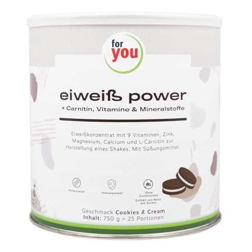 For You Eiweiß Power Cookies & Cream Pulver 750 g