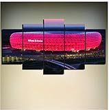 JYSHC Leinwandbilder Bayern München Allianz Arena Group Sport Wandkunst Poster Wohnzimmer Dekor Kx18Yz 150X100Cm Ohne Rahmen