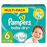 Pampers Baby-Dry Windeln, Gr. 5, 11-16kg, Monatsbox, 1er Pack (1 x 144 Stück)