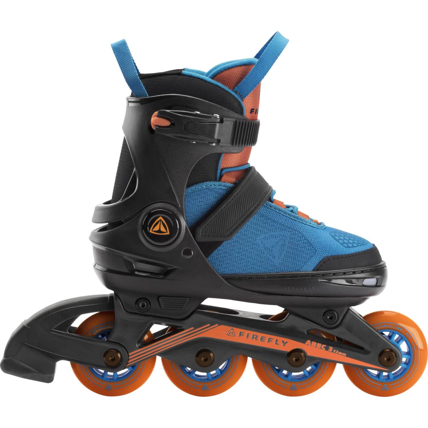 Firefly Jungen Inline Skates-289654 Skates, Black/Blue/ORA, 37