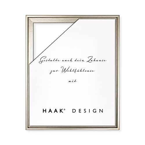 HaakDesign Schattenfugenrahmen Levi in Silber Antik 20 X 50 cm für Keilrahmenbilder und Leinwände Glanz Edition