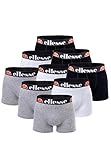 Ellesse Boxershorts Fashion Boxer Herren Trunk Shorts Unterwäsche 9er Pack, Farbe:415 - White/Black/Grey, Bekleidungsgröße:XL