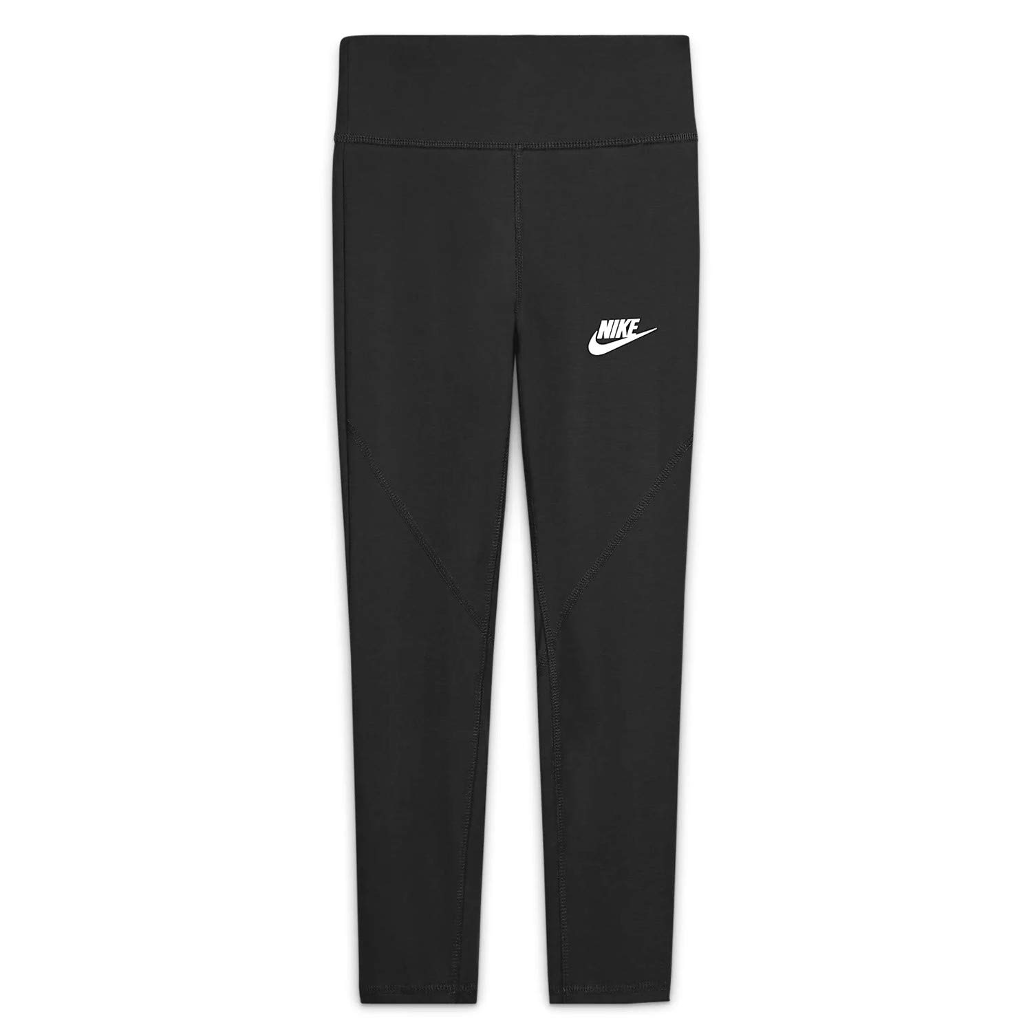 Nike Girls G NSW Favorites GX HW Legging, Black/White, XS