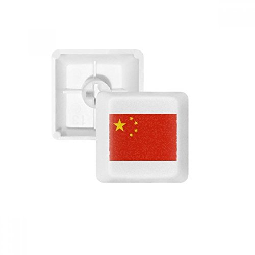China Nationalflagge Asien Land PBT Tastenkappen für mechanische Tastatur, Weiß Mehrfarbig Mehrfarbig R4