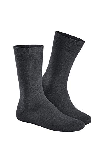 Hudson 4 Paar Herren Socken, Relax Cotton Strumpf, ohne Gummifäden (4x 1 Paar) (Grau (0550), 45-46 (4 Paar))