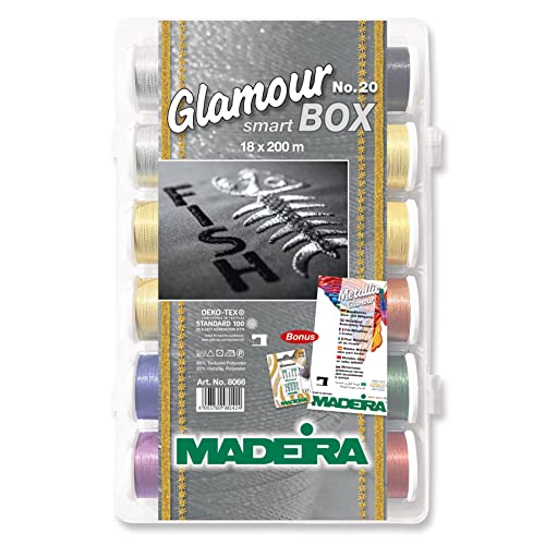 MADEIRA Metallisierte Stickgarne Smartbox Glamour 8066 no.20 18 x 200 m