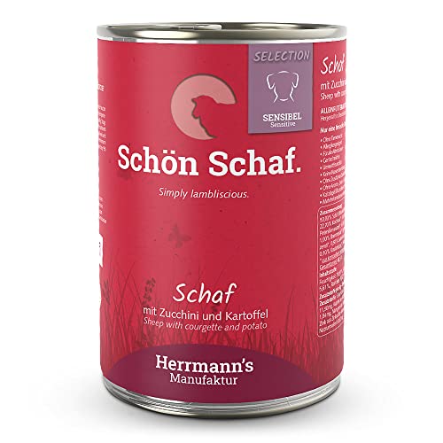 Herrmann's - Selection Sensibel Schaf mit Zucchini und Kartoffeln - 12 x 400g - Nassfutter - Hundefutter
