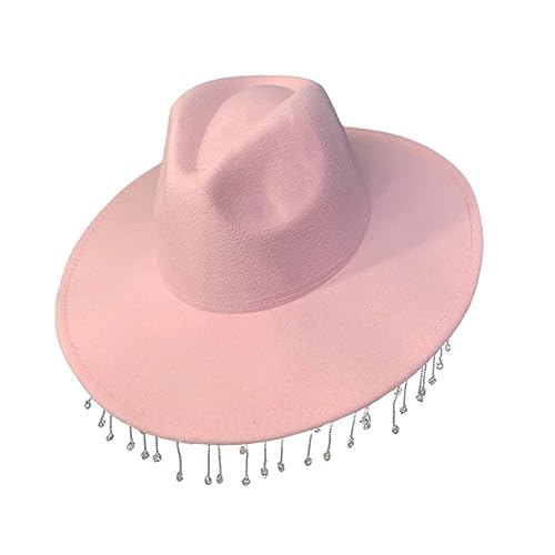 YIZITU Cowboyhut mit glitzernden Quasten, Western-Cowgirl-Hut für Damen, Mädchen, Foto-Requisiten, schimmernde Cowgirl-Hüte, Party, Cowboyhüte für Frauen