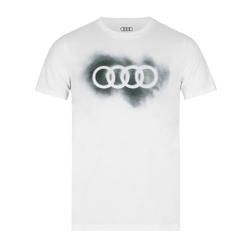 Audi Original T-Shirt Ringe, Herren, weiß -M