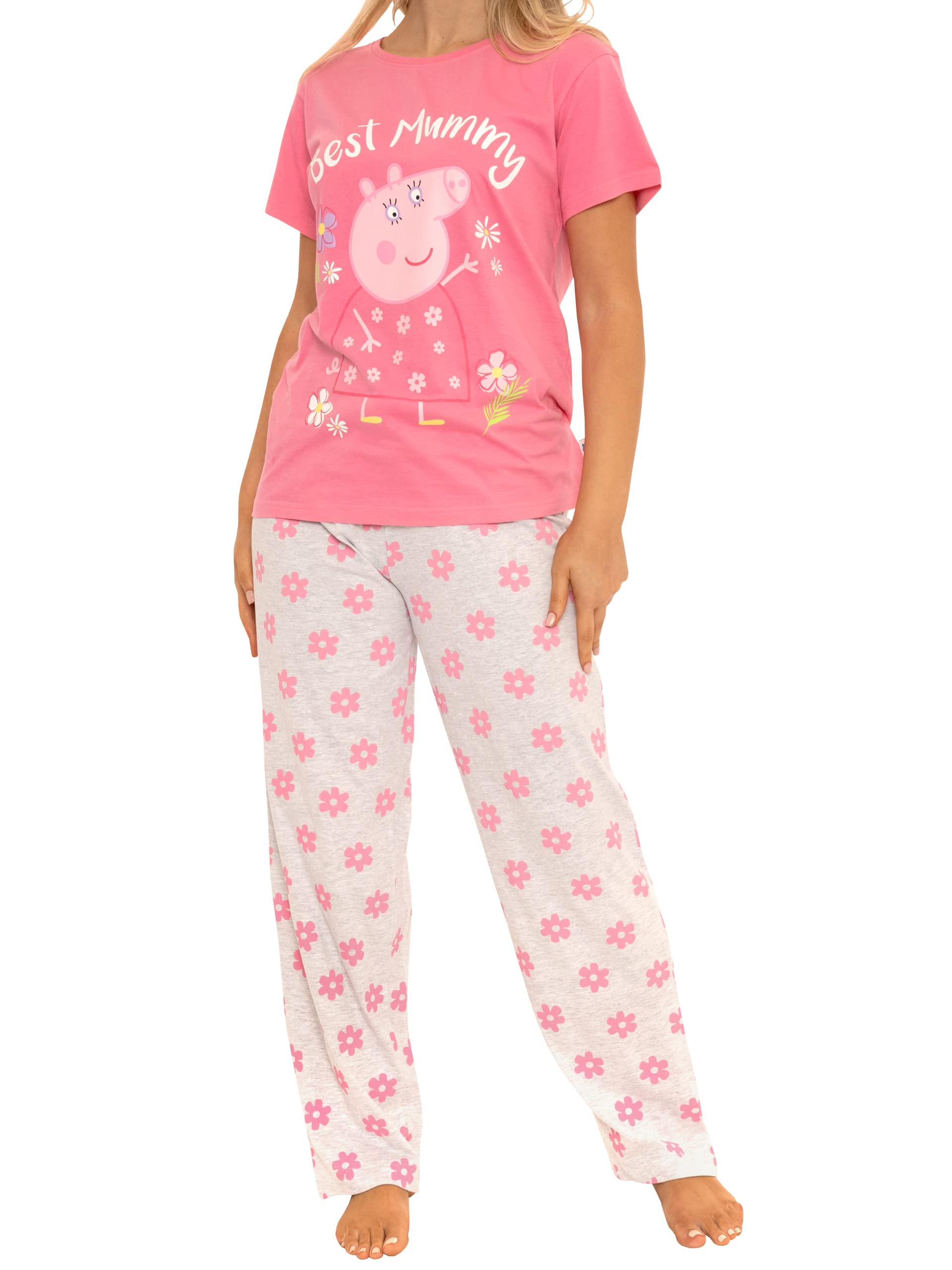 Peppa Pig Damen Schlafanzug Mama Wutz Rosa X-Large