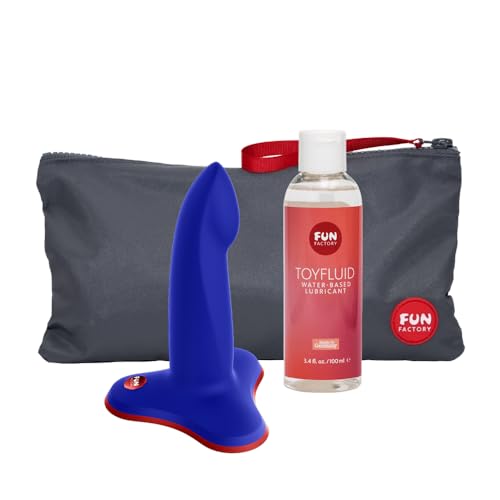 FUN FACTORY Biegsamer Dildo LIMBA FLEX S (12 cm, Ø 3 cm), Sexspielzeug für Frauen & Männer – 100% medizinisches Silikon (Small) - inkl. hochwertiger Tasche & wasserbasiertem Gleitgel 100ml