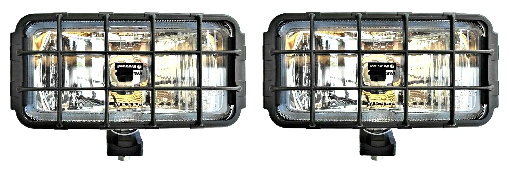 Mlx MelTruck® 2x Scheinwerfer Fernlicht H3 Halogen12V 24V mit Schutzgitter und Glühbirnen 24V