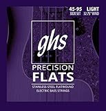 GHS PRECISION FLATS Flatwound Saitensatz für E-Bass - 3020 - Short Scale - 045/095
