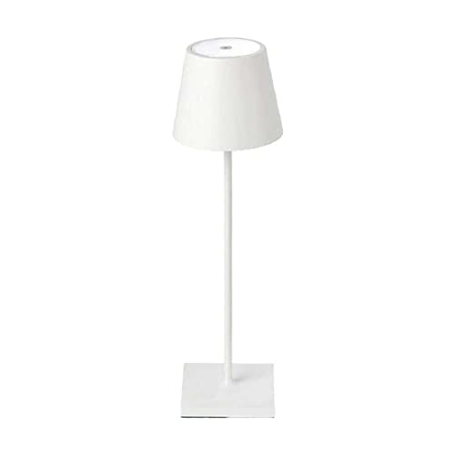 V-TAC Dimmbare LED-Tischlampe Kabellos mit Touch-Bedienung - Wiederaufladbar Weiß Lampe für den Innen und Draußen - Außenbereich IP54 - Hause Restaurant - 4400-mAh-Akku - Warmweiß 3000K