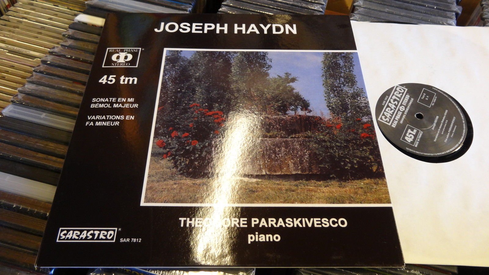 SARASTRO AUDIOPHILE FRENCH 12" LP 45 RPM HAYDN PARASKIVESCO PIANO vinyl version , not cd!!!
