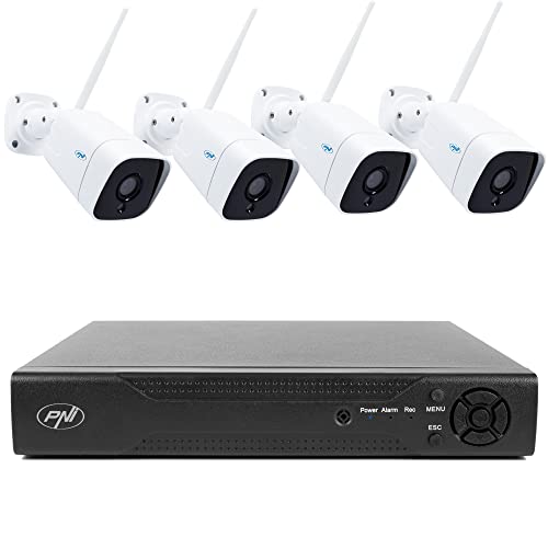 PNI NVR House IP716 Videoüberwachungspaket und 4 IP55 Kameras mit IP, 5MP