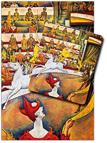 1art1 Georges Seurat, Der Zirkus, 1890 1 Kunstdruck Bild (120x80 cm) + 1 Mauspad (23x19 cm) Geschenkset