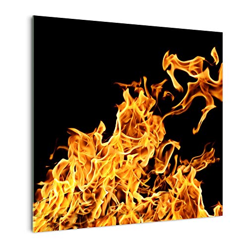 DekoGlas Küchenrückwand 'Flammen der Nacht' in div. Größen, Glas-Rückwand, Wandpaneele, Spritzschutz & Fliesenspiegel