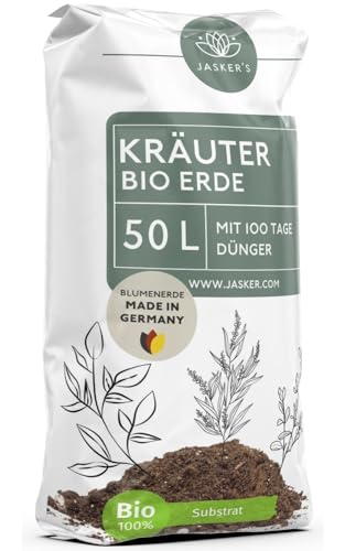 Bio Kräutererde 50 L - Erde für Kräuter - Kräuter Erde mit Startdünger für Kräuterpflanzen - Grow Erde - Pflanzenerde - Blumenerde für Kräuter - Anzuchterde für Stecklinge