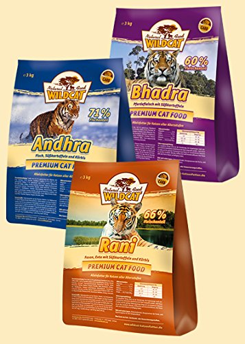 Wildcat Trockenfutter für Katzen Gourmet Line India (3 x 3KG)