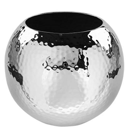 Fink - Moon/Vase - gehämmert,vernickelt - Durchmesser 16 x Höhe 13 cm - silberfarben