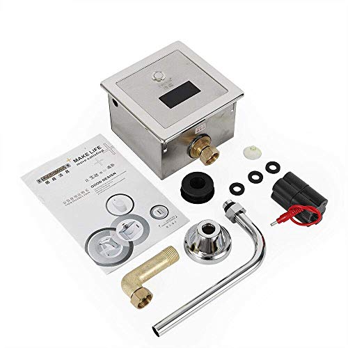 Berkalash Automatischer Urinal, Infrarot Sensor Spülventil Druckspüler Urinalbecken Ventil Flush Valve, Urinal Induktive Toilettenspülung