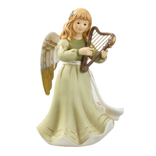 Goebel 41423013 Weihnachten Figur Engel mit Harfe