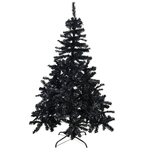 Mojawo Weihnachtsbaum künstlicher Tannenbaum 180 cm inkl Ständer Christbaum Schwarz
