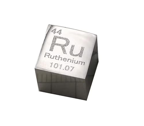 1 Stück 10 x 10 x 10 mm Metallic Ruthenium Periodensystem Würfel Ru 99,95 % reines Ruthenium Würfel Wunderbare Element Kollektion Handwerk