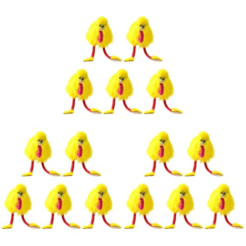 Stuffed Animals Toys Hawaiian Party Dekorationen Hängende Flamingo Ornament Flamingo Puppe Polsterzubehör Spielzeug for Kinder Modellieren Kind Neue Erleuchtung Aus Holz (Color : Yellow*15pcs, Size