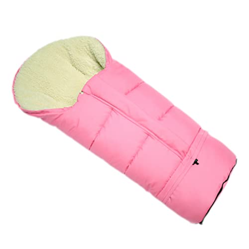 BAMBINIWELT Winterfußsack Fußsack für Kinderwagen, Buggy oder Schlitten, in Mumienform, aus Wolle, Größe anpassbar, MUMIE UNI (rosa)